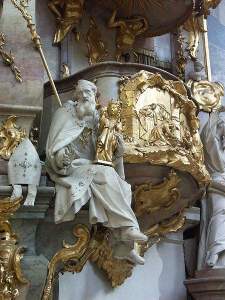 Pulpit detail, Mattana photo, public domain