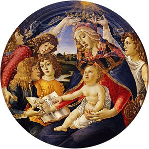 Madonna del Magnificat, Botticelli, Public Domain
