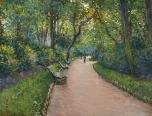 "Parc Monceau," Gustave Caillebotte, 1877, Public Domain