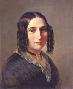 Fanny Mendelssohn Hensel, 1842, portrait by Moritz Daniel Oppenheim, Public Domain