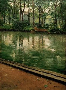 The Yerres, Effect of Rain, Gustave Caillebotte, 1875, GNU Free Documentation License