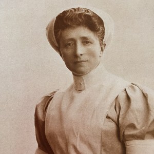 Duchess of Bedford as a nurse, my photo taken from "The Flying Duchess" book cited above